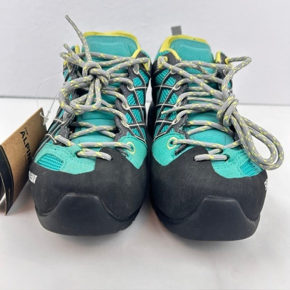 Salewa Wildfire Womens Hiking Shoes Teal Yellow Vibram Approach Alpine Fit NWT - Picture 4 of 12